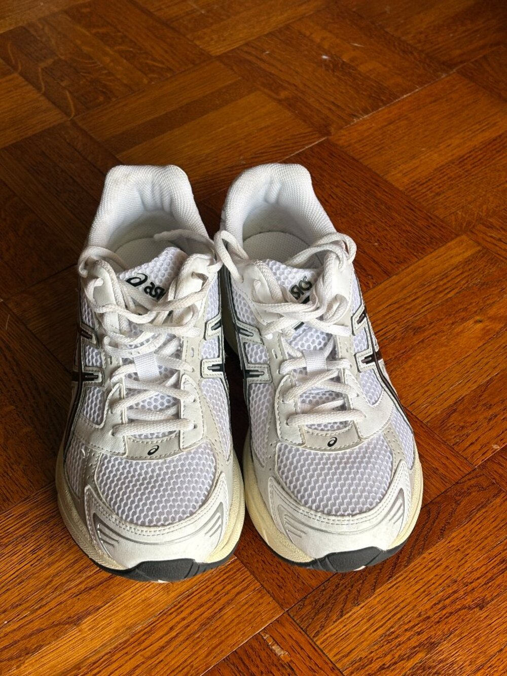ASICS Gel Mens Sneakers Size 7.5 White Gray Silver 90s - Picture 2 of 4